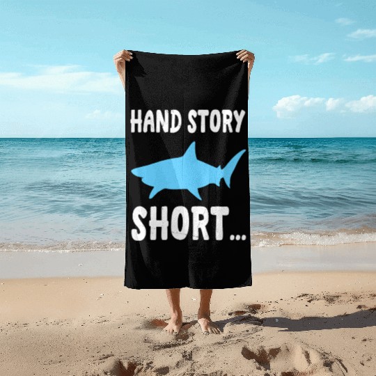 Hand Amputee Shark Story Beach Towels