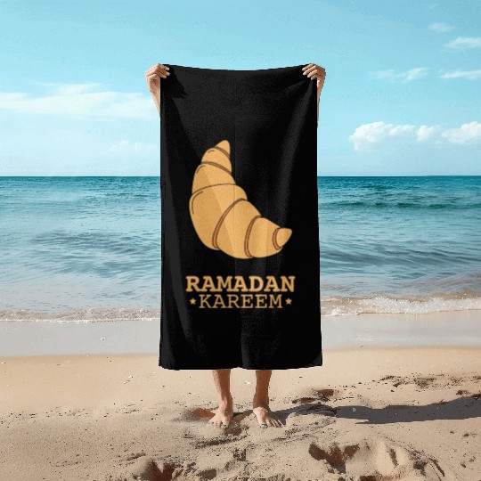 The crescent croissant is a sweet combination Beach Towels