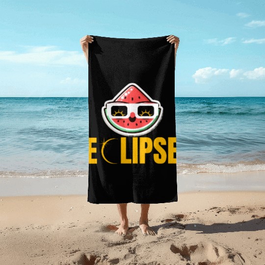 Eclipse Slice: Melon with Attitude! Beach Towels
