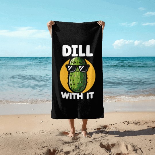 Pickle Lover Funny Pickle Dill pickle Pickled Beach Towels