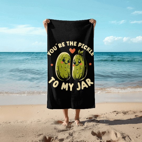 Pickle Lover Funny Pickle Dill pickle Pickled Beach Towels
