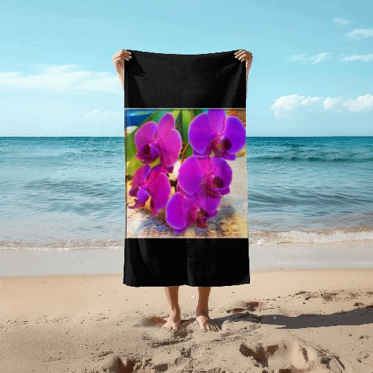 Orchid 2 Beach Towels