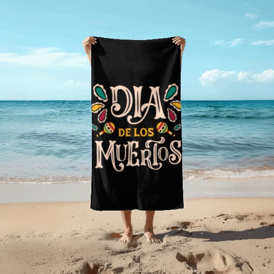 Exclusive Dia de los Muertos designs Beach Towels