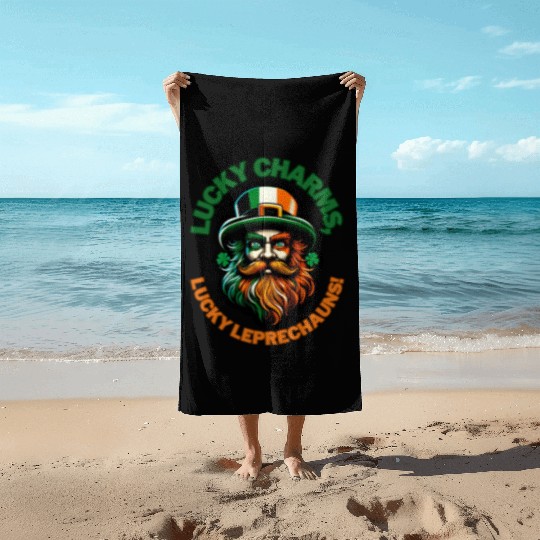 Lucky charms, lucky leprechauns Beach Towels