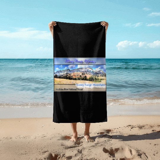 I've Been Framed! Snowy Range Scenic Byway Wyoming Beach Towels
