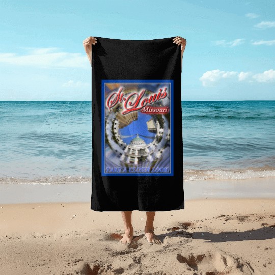 Historic Downtown St. Louis Arch & Courthouse Beach Towels