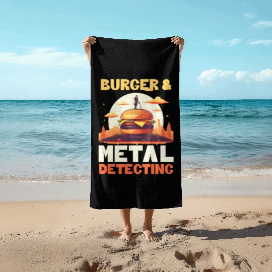 Metal Detecting Burger And Detecting Beach Towels