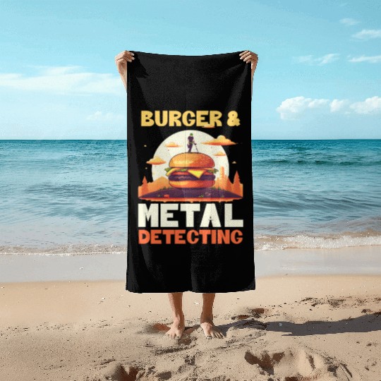 Metal Detecting Burger And Detecting Beach Towels