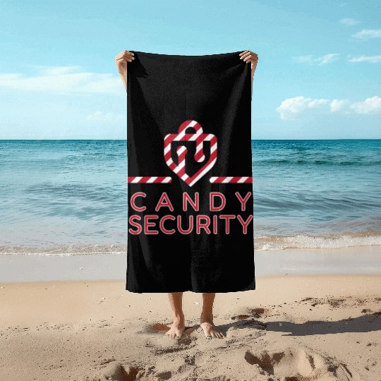 Candy Security Kids Parents Matching Birthday Beach Towels