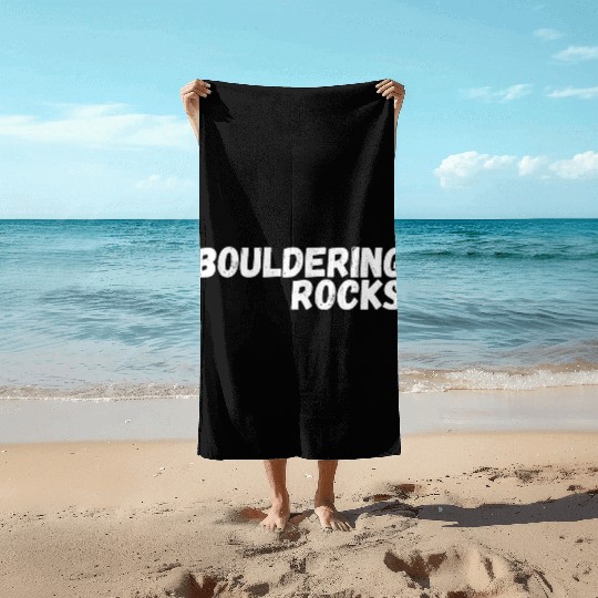 bouldering rocks Beach Towels