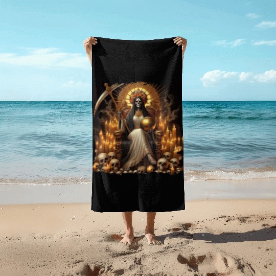 La Santa Muerte Saint Death Beach Towels