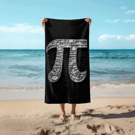 Pi Day Nerd Geek Love Math Pi Symbol Kids Men Beach Towels