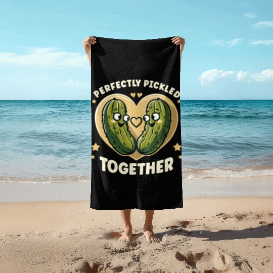 Pickle Lover Funny Pickle Dill pickle Pickled Beach Towels