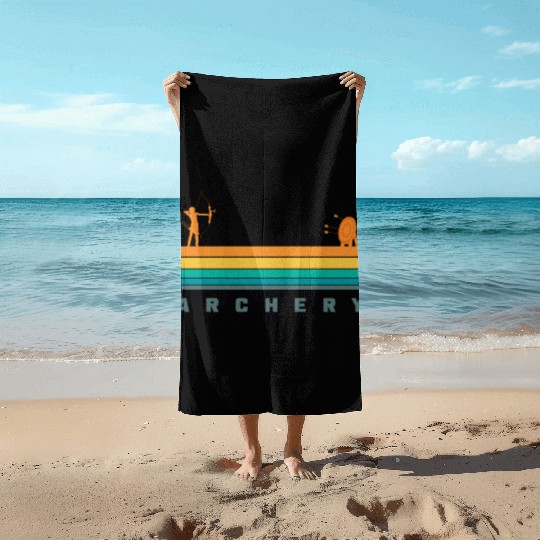 Retro Archery Beach Towels