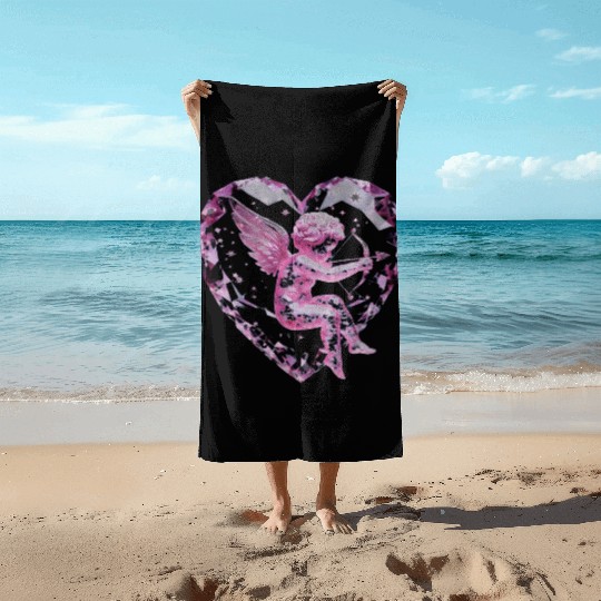 Rose Quartz Cupid Beach Towels