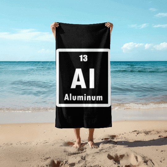 Aluminum - Al Periodic Table of Elements Science Beach Towels