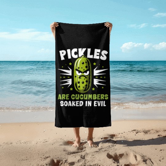 Pickle Lover Funny Pickle Dill pickle Pickled Beach Towels