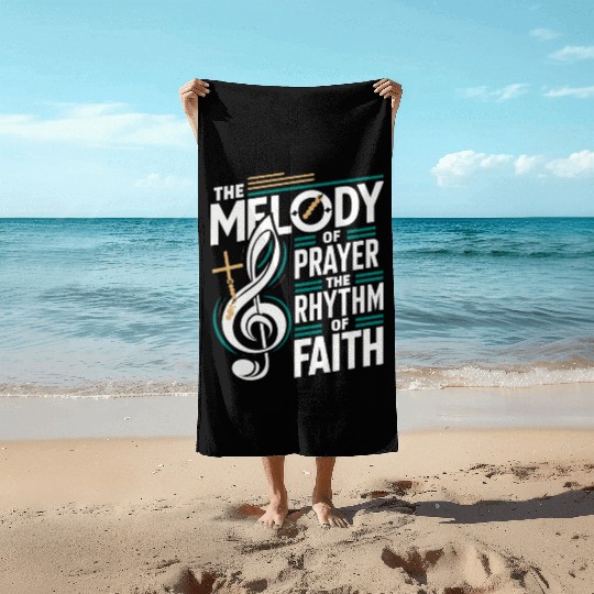 Prayer Songs Jesus Christ Religious Music Praise Beach Towels