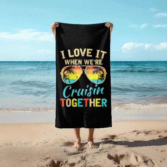 Cruise Ship Vacation Friends Buddies Couples Beach Towels