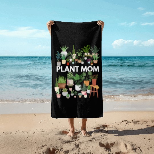 Plant Mom Beach Towels