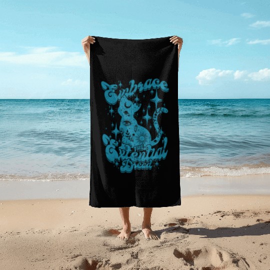 Embrace the existential Dread - Philosophy Beach Towels