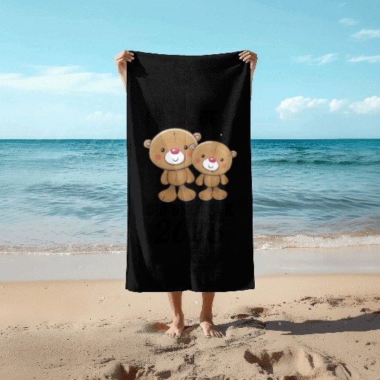 I'm Going To Be A Big Brother 2025 Teddy Bear Beach Towels