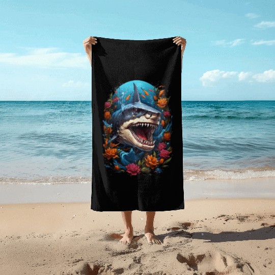 great shark Beach Towels