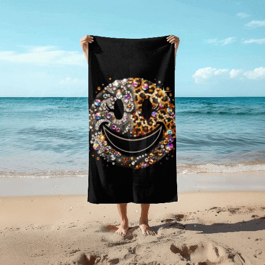 Smiling Bling Graphic Beach Towels