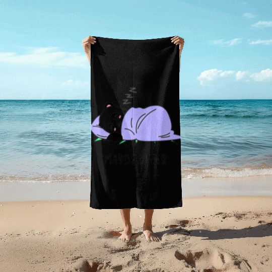 Maybe later cute panda design Beach Towels