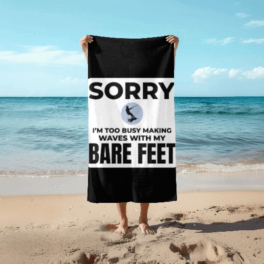 Barefoot Water Skiing Extreme Sports Barefooting Beach Towels