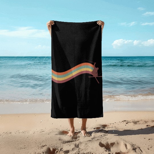 Skiing Mountains Winter sports Nature Beach Towels