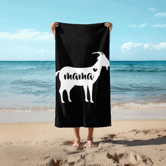 Goat Mothers Day Mama Farm Mom Lover Gift Women Beach Towels