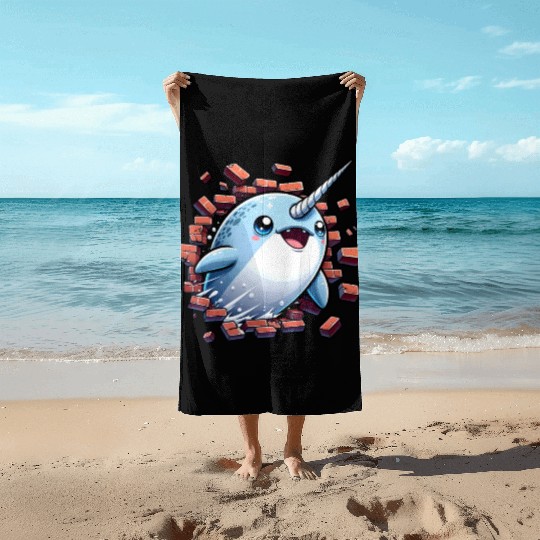 Narwhal Surprise Beach Towels