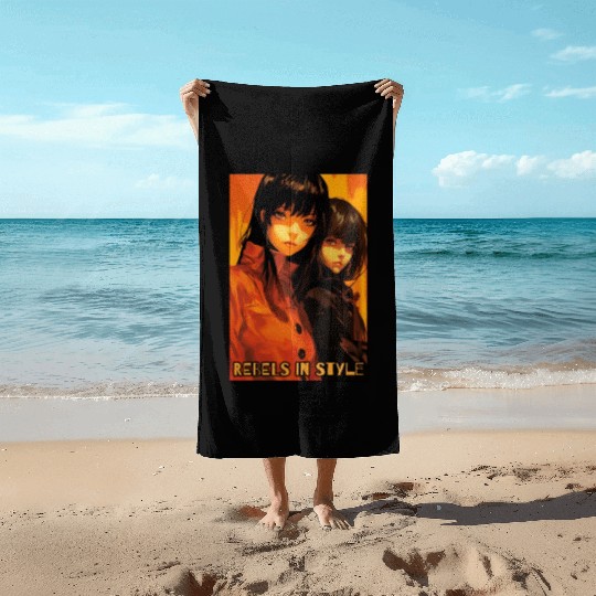 Rebels in Style: Anime Girls Beach Towels