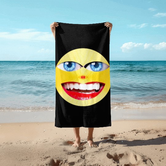 Smile Face Have a Nice Day Promote Happiness Joy Beach Towels