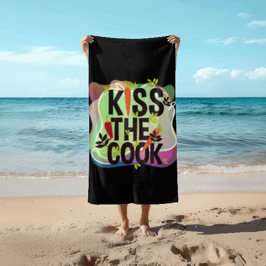 Vector Cartoon Kiss The Cook Carrot Metaphor Art Beach Towels