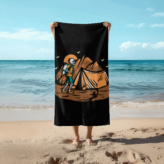 Hiking Hike Skeleton Skull Nature Beach Towels