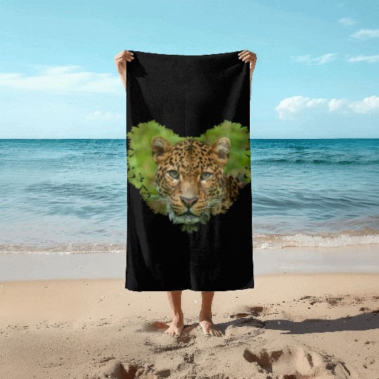 Jaguar s Intensity Heart Beach Towels