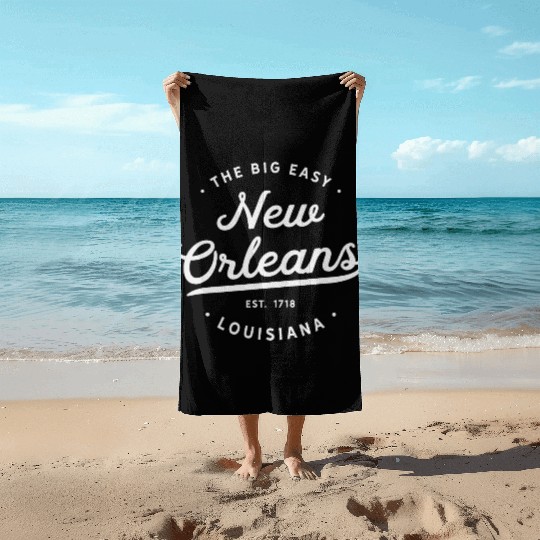 New Orleans Louisiana Big Easy NOLA Beach Towels