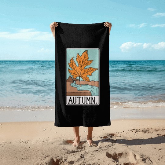 The Autumn - Tarot Card Beach Towels