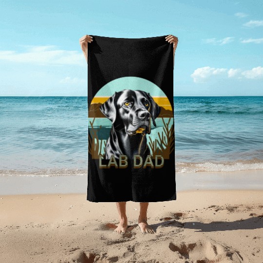Lab Dad | Labrador Retriever Owners Beach Towels