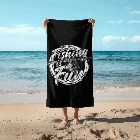 Fishing is fun - Hobby Beach Towels