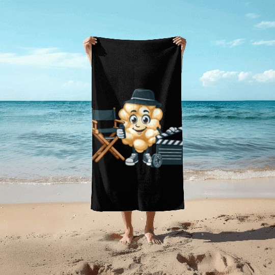 Popcorn Movie Fan Cinema Beach Towels
