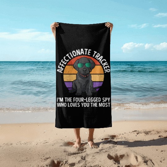 Labrador Lover AFFECTIONATE TRACKER Labrador Beach Towels