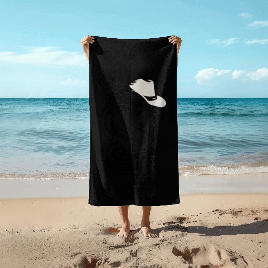 Dust Devil Cowboy Design Vector 2 Colors Beach Towels