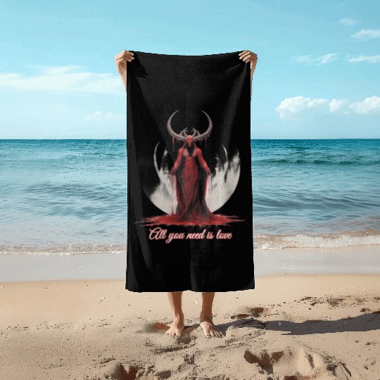 All You Need Is Love - Baphomet Beach Towels