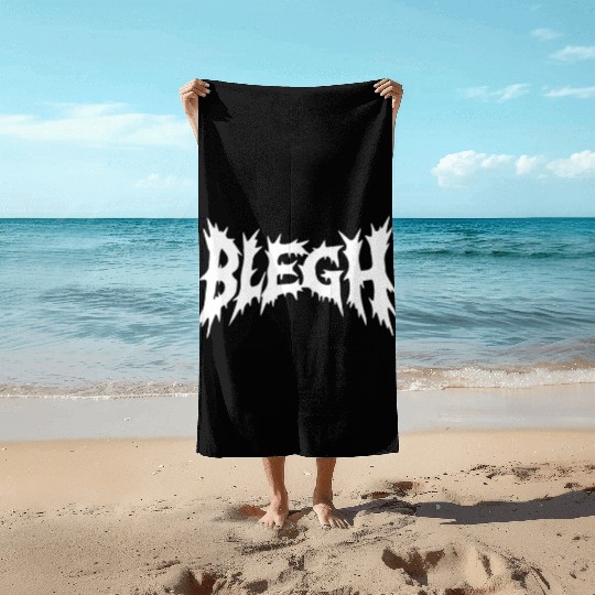 Blegh | Deathcore Death Metal Funny Beach Towels
