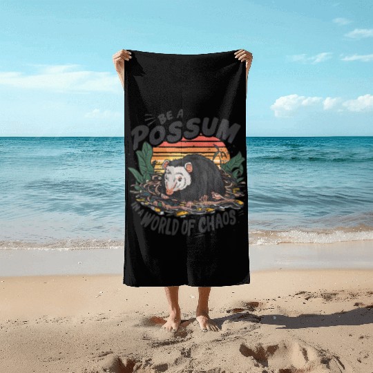 Be a Possum in a world of chaos Street Cats Squad Beach Towels