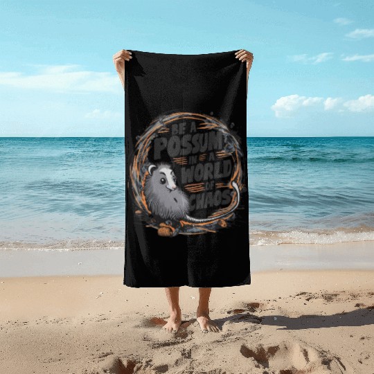 Be a Possum in a world of chaos Street Cats Squad Beach Towels