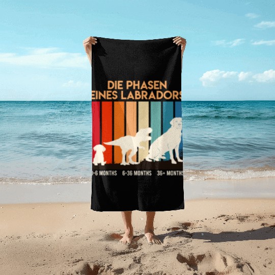 Labrador Lovers STAGES OF A LABRADOR LIFE Beach Towels